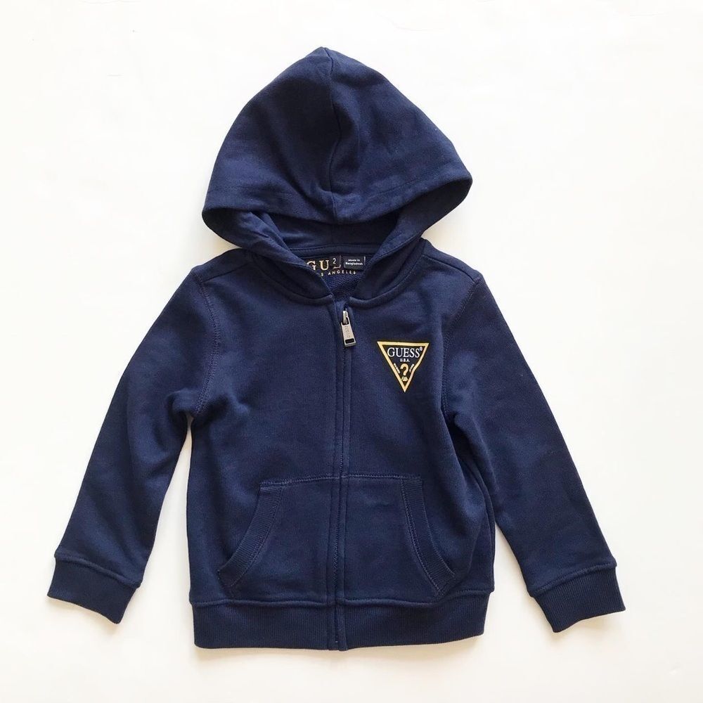 Guess navy blue zip up hoodie  EUC 2T